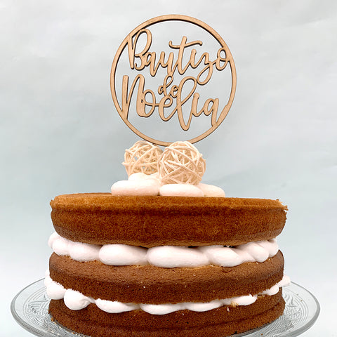 Cake topper personalizado para Bautizo