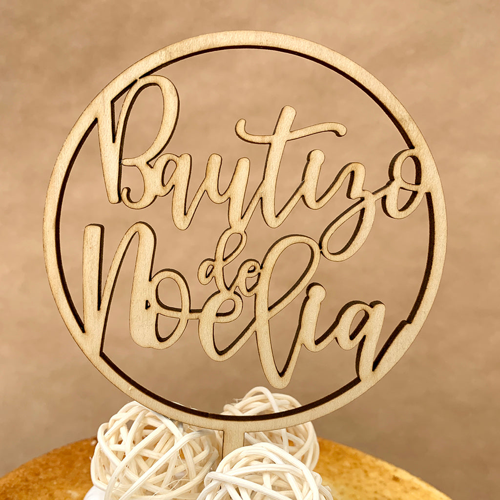 Cake topper personalizado para Bautizo – Toritori decor