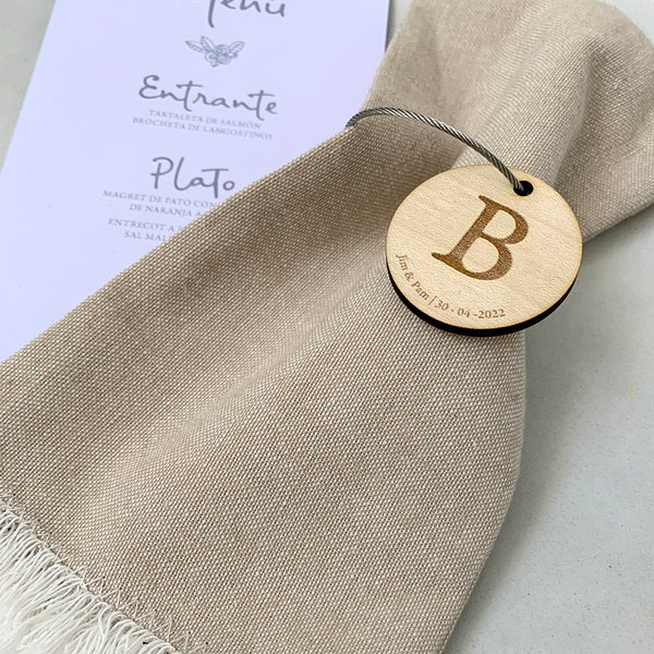 Llaveros para bodas con iniciales