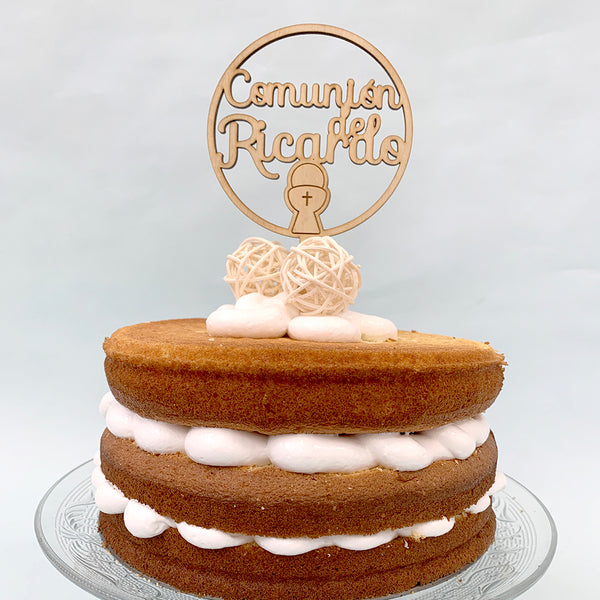 Cake topper personalizado para Primera Comunión