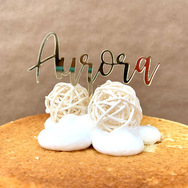 Cake topper de cumpleaños con nombre