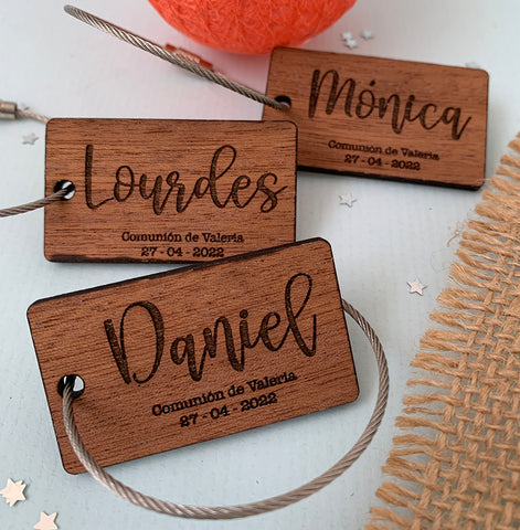 Llaveros de madera para Primera Comunión