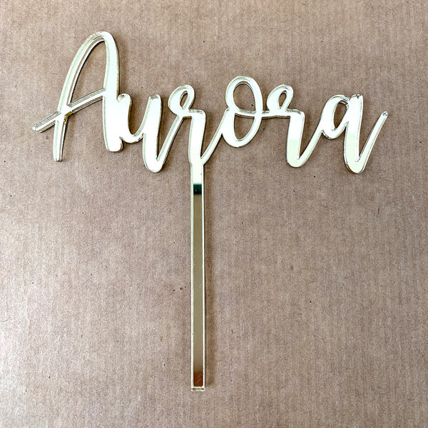Cake topper de cumpleaños con nombre
