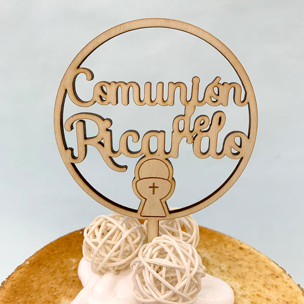 Cake topper personalizado para Primera Comunión